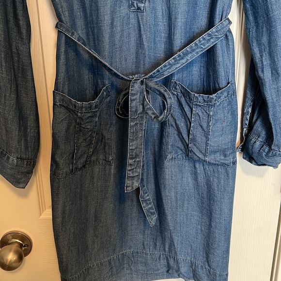Banana Republic Factory Denim Long-Sleeve Shirt Dress - Picture 3 of 11